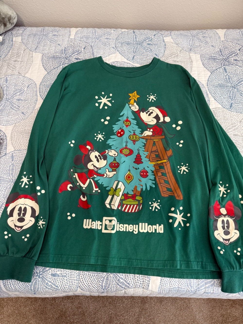 Disney Green Christmas Long Sleeve